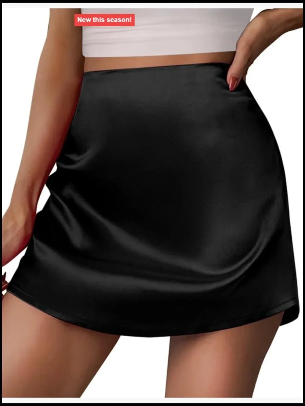 Women's High Waisted A-Line Mini Skirt with Zipper Party Club